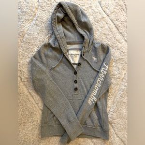 Abercrombie & Fitch hooded sweatshirt with button neck